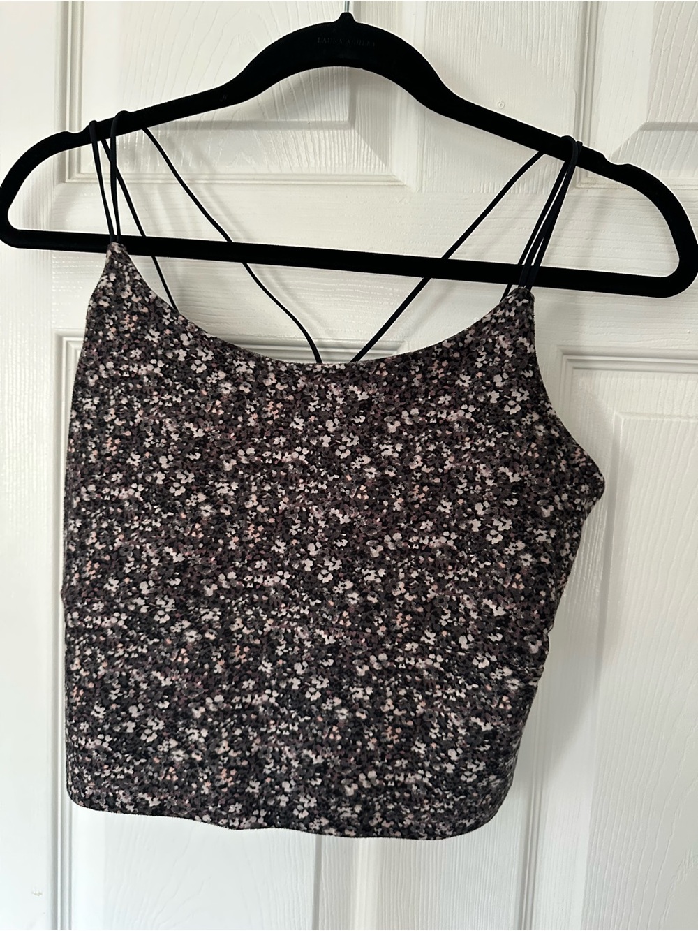 Abercrombie & Fitch Black Floral Strappy Camisole